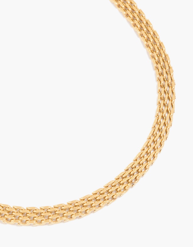 Lovisa - Waterproof Gold Plated Stainless Steel Interwoven Chain Necklace