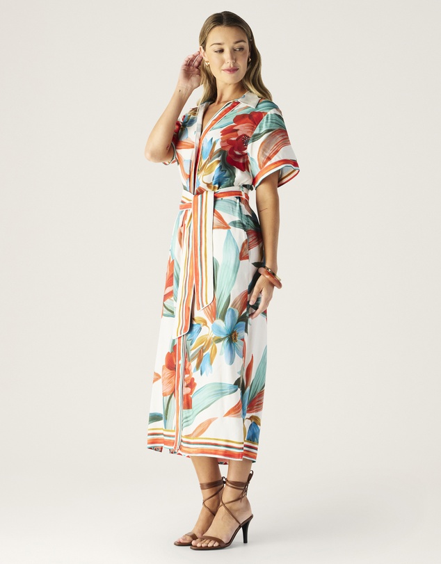 MOS The Label - Fiorina Print Shirt Dress