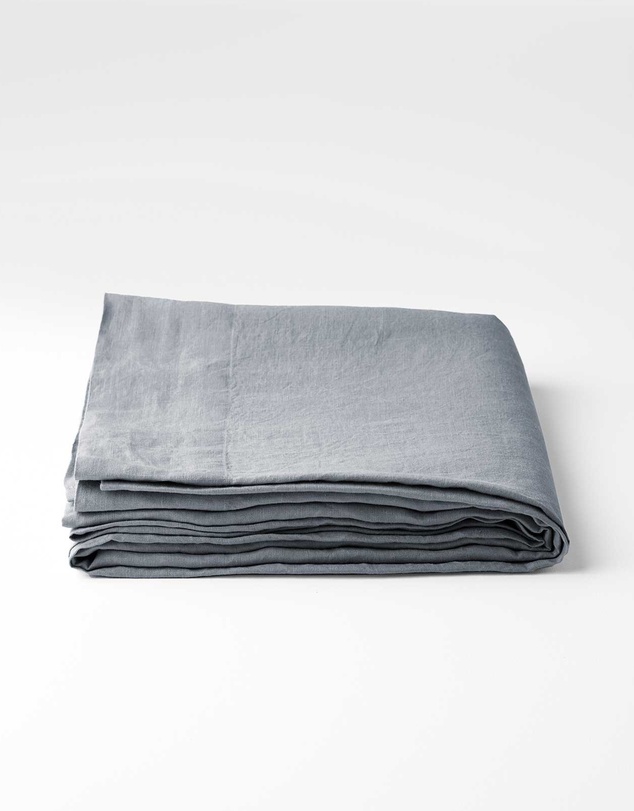 Aura Home - Evie Stonewash Organic Cotton Sheet Set in Denim