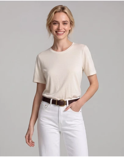 SILK MAGNOLIA - Merino Wool T-shirt