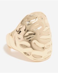 Lovisa - Gold Textured Oval Ring