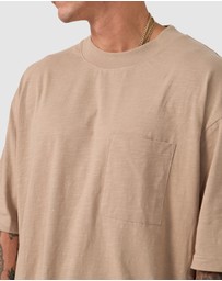 Zanerobe - Cropped Slub Flow Tee Coffee