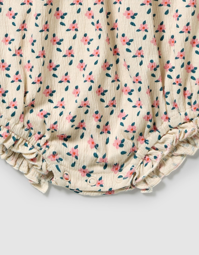Wilson & Frenchy - Little Blossom Organic Crinkle Tie Playsuit - Babies