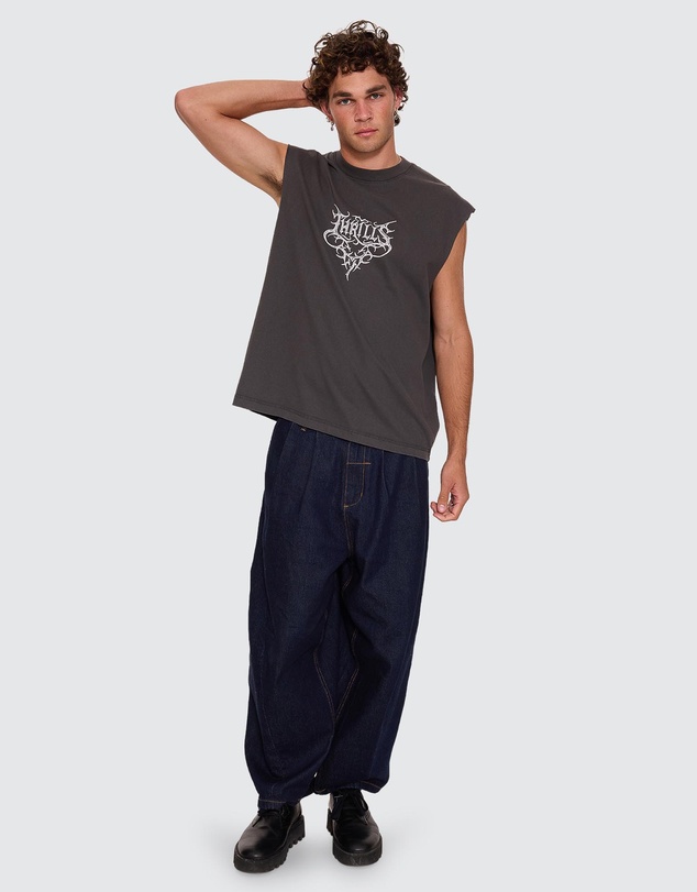 Thrills - South Of Heaven Box Crop Muscle Tee