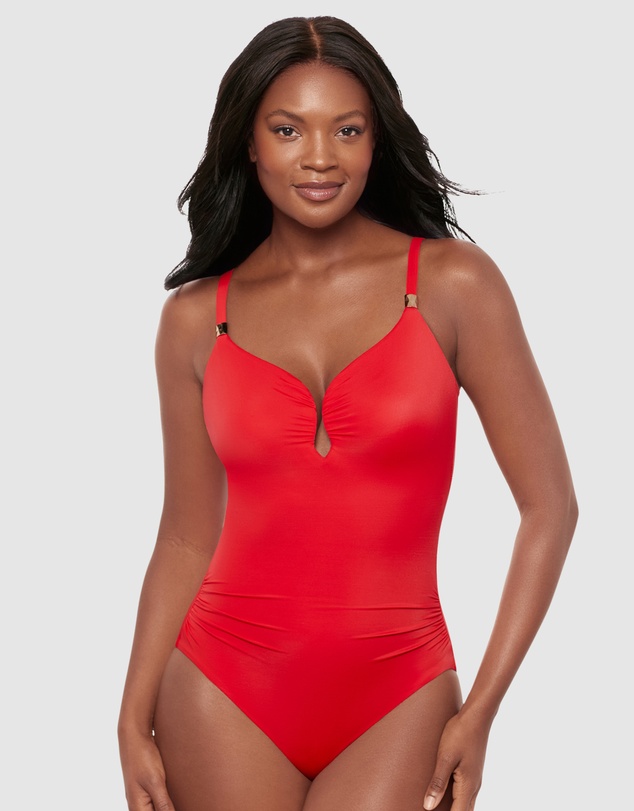 Miraclesuit Swimwear  - Razzle Dazzle Antheia Plunge Underwired Shaping Swimsuit
