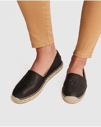 Country Road - Cr Logo Leather Espadrille