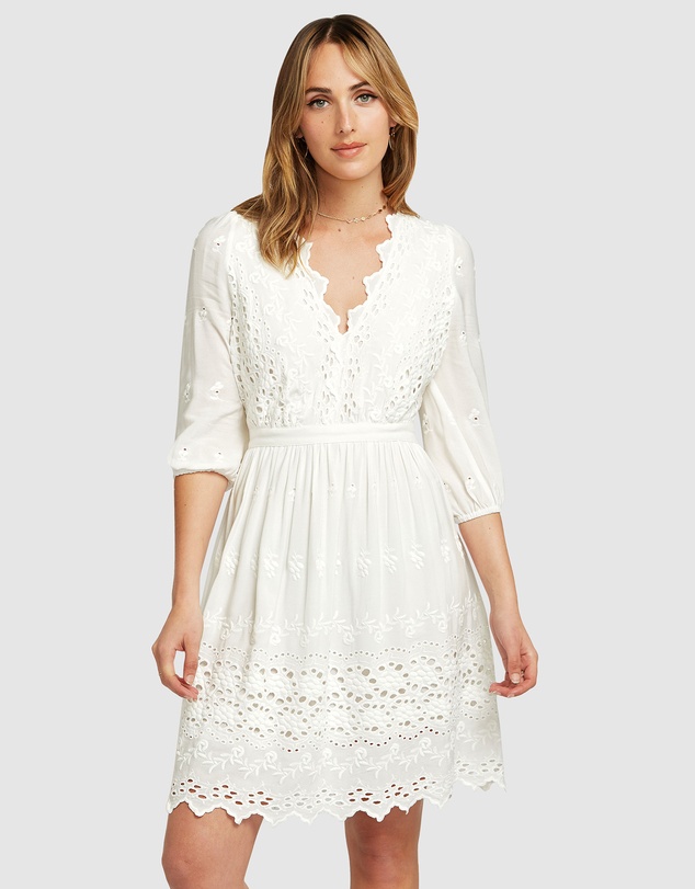 Belle & Bloom - Sweet Talk Eyelet Mini Dress