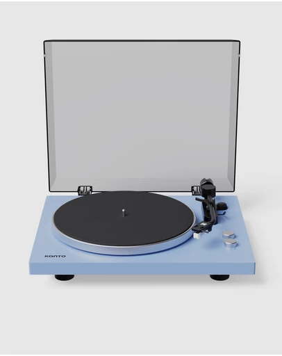 iWorld - Kanto OBI3 (2nd Gen) Turntable with Bluetooth 5.3, Preamp, and Pitch Control - Matte Ice Blue