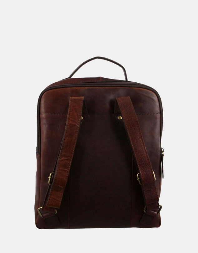 Pierre Cardin - Pierre Cardin Rustic Leather Business Backpack/Computer Bag