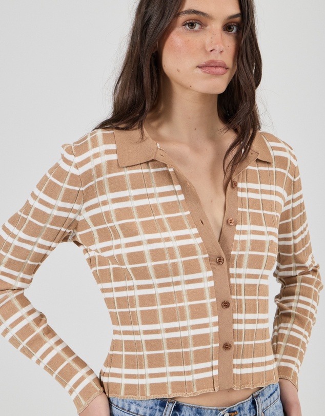 Rolla's - Daybreak Knit Top Check