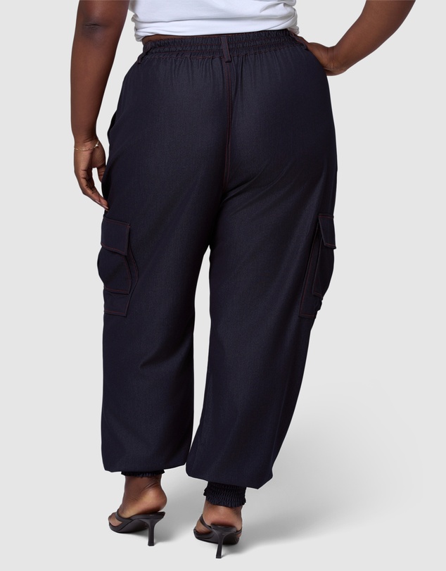 Indigo Tonic - Kaia Luxe Chambray Cargo Pant