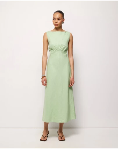 AERE - Amie Linen Midi Dress