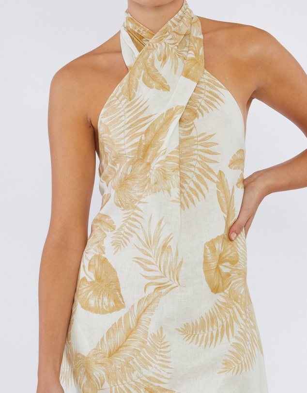 Amelius - Samara Linen Halter Maxi Dress