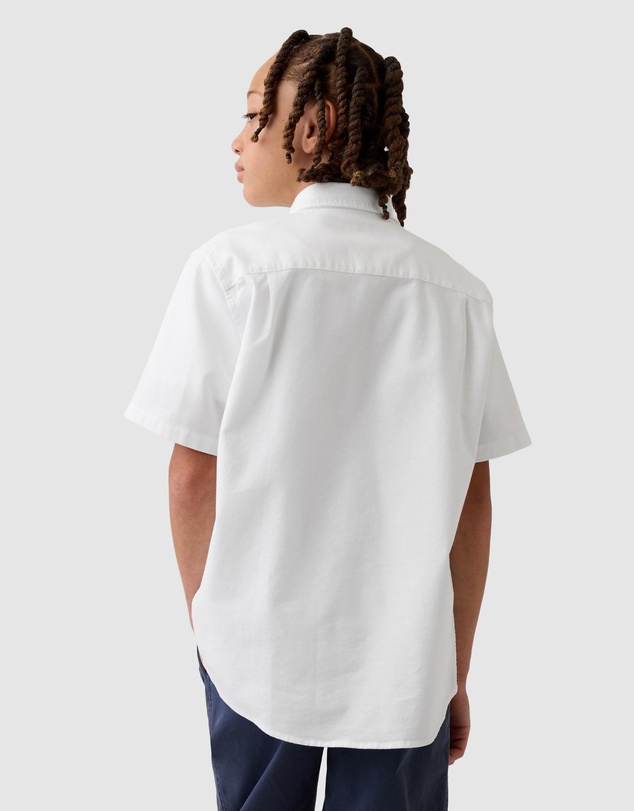 GAP - Short Sleeve Standard Oxford Shirt - Kids