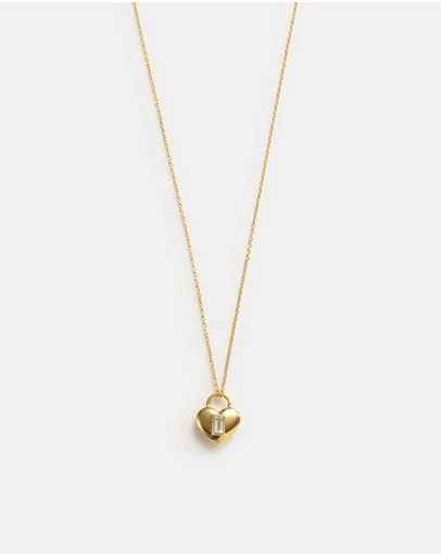 Kirstin Ash - Vera Heart Lock Necklace