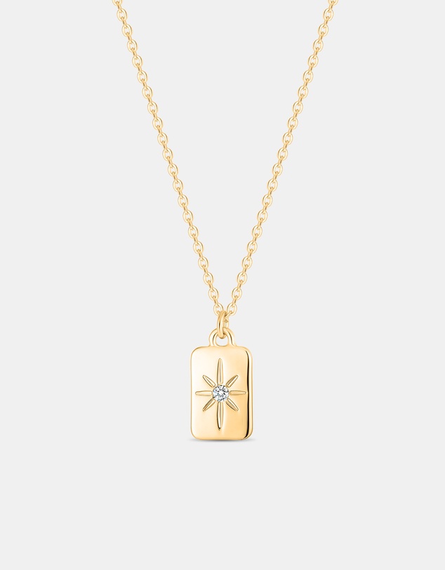 Mestige - True North Bar Necklace - 18K Gold Plated