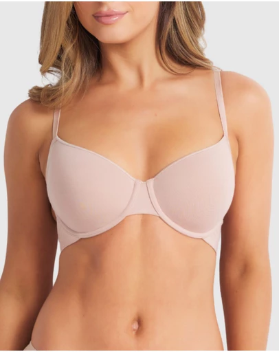 Fine Lines - Cotton Plunge Full Coverage Bra