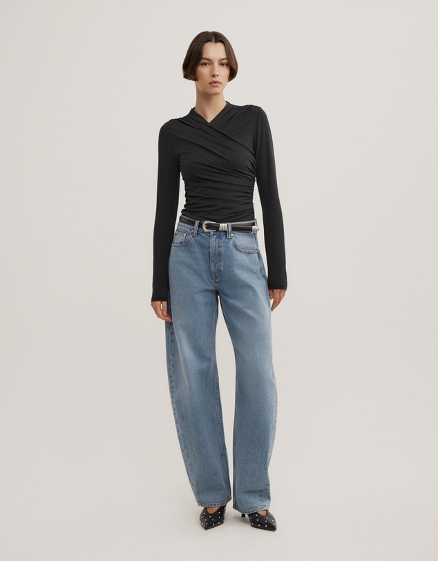 Witchery - Wrap Long Sleeve Jersey Top