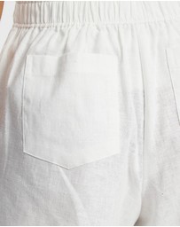 White By FTL - Rhonda Linen Shorts