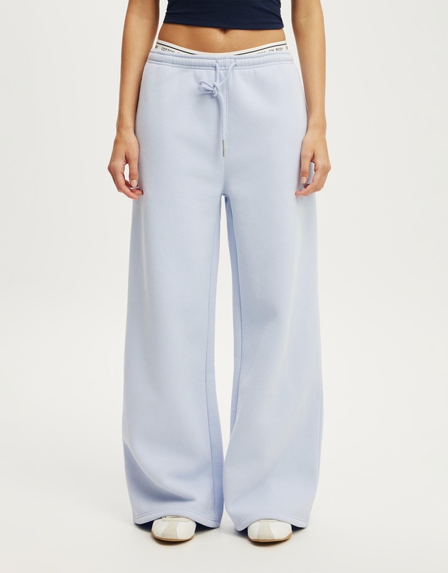 Cotton On Body Active - Plush Tie Waist Wide Leg Sweatpant