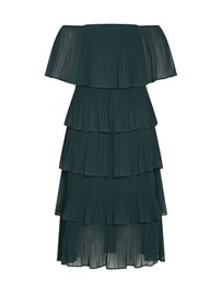 City Chic - Plus size DRESS NIGHT GARDEN - Green Teal