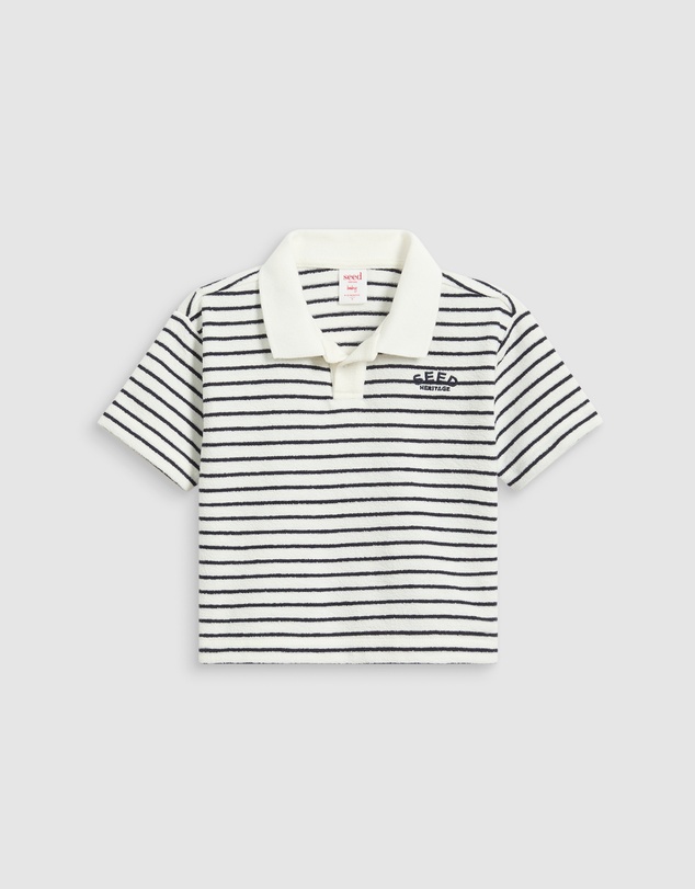 Seed Heritage - Core Stripe Texture Polo