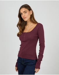 All About Eve - Tia Long Sleeve Top Wine
