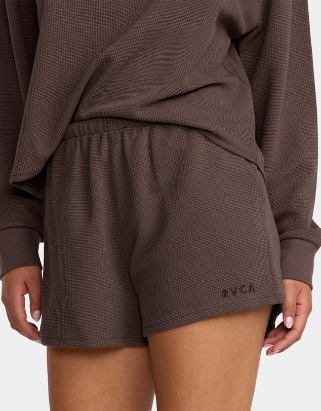 RVCA - Womens Glory Waffle Elastic Waist Shorts