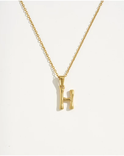 Reliquia Jewellery - H Initial Gold Charm Necklace