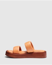 Just Because - Sarita Leather Flatform Sandals