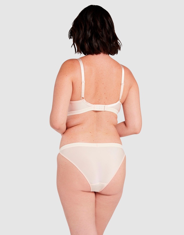 Sans Complexe - Arum Gloss Tanga Side Lace Hipster Brief