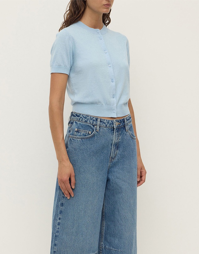 Assembly Label - Semra Cotton Cashmere Short Sleeve Cardigan