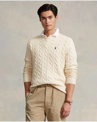 Polo Ralph Lauren - ICONIC EXCLUSIVE - Driver Cable Knit Long Sleeve Sweater