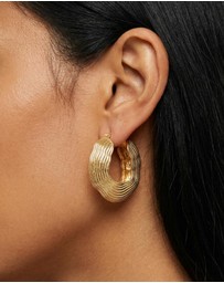 HOUSE OF SLANI - Gold Needra Statement Hoops