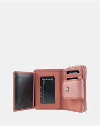 Pierre Cardin - Pierre Cardin Genuine Leather Ladies Bi-Fold Wallet with Zip Coin Section