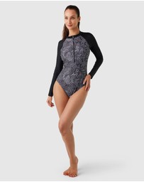 Modest Mermaid - Geo Zip One Piece Swimsuit