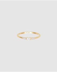 Elli Jewelry - Ring Marquise Elegant with Cubic Zirconia in 925 Sterling Silver Gold Plated