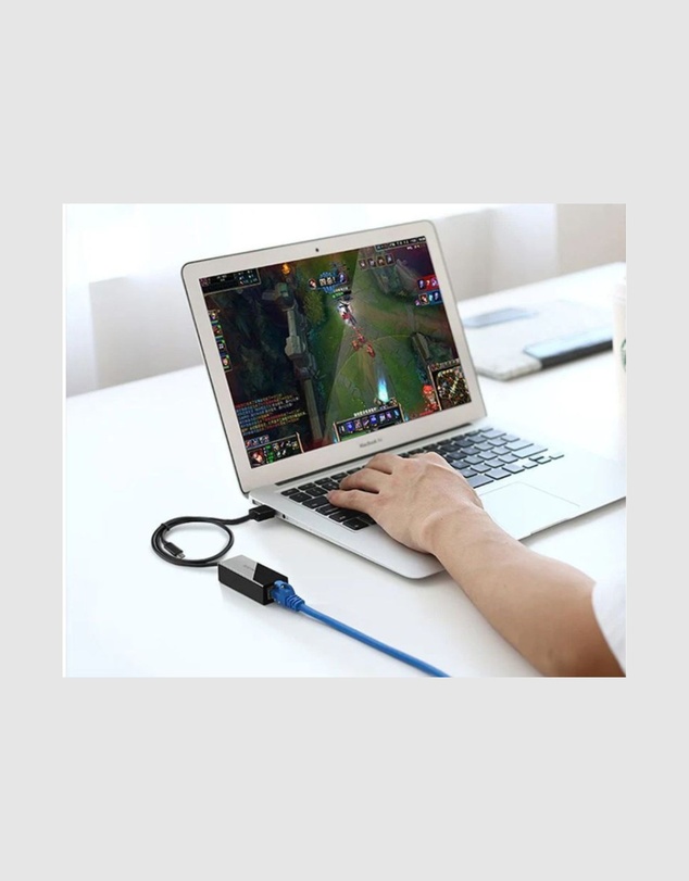 Ugreen - UGreen USB 2.0 to 100Mbps Ethernet Adapter 10cm Black