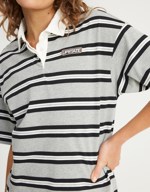 Upstate - Rugby Tee - Grey Marle