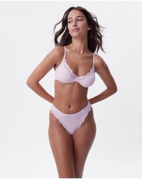Bras N Things - NKD Unlined Plunge Bra - Pink