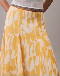 Calvin Klein - Printed Chiffon Midi Skirt