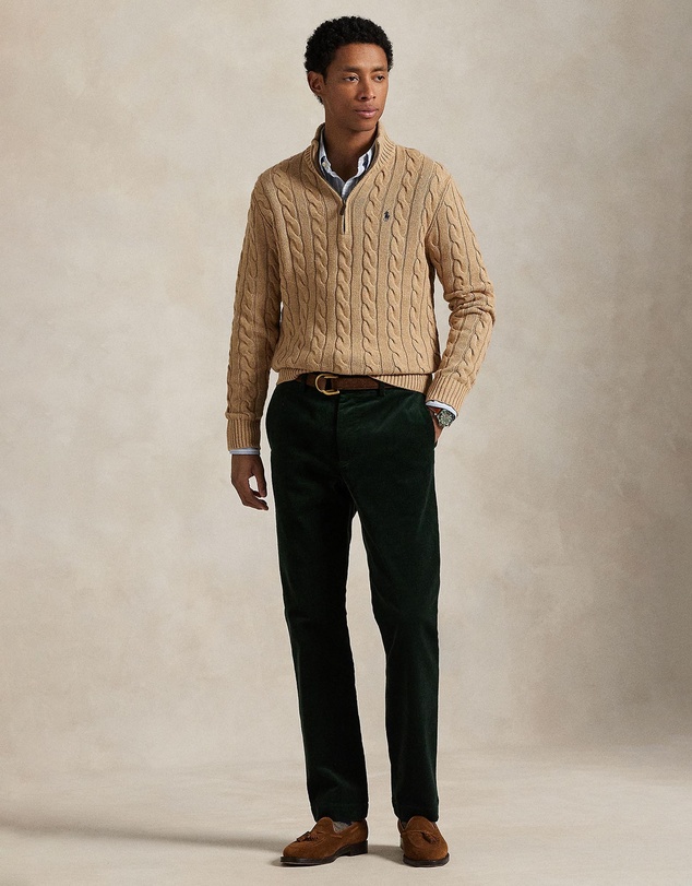 Polo Ralph Lauren - Cable-Knit Cotton Quarter-Zip Sweater