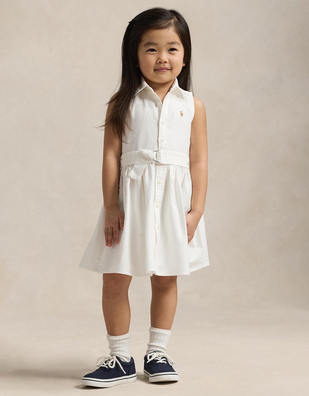 Polo Ralph Lauren - Belted Cotton Oxford Shirtdress - Babies-Kids