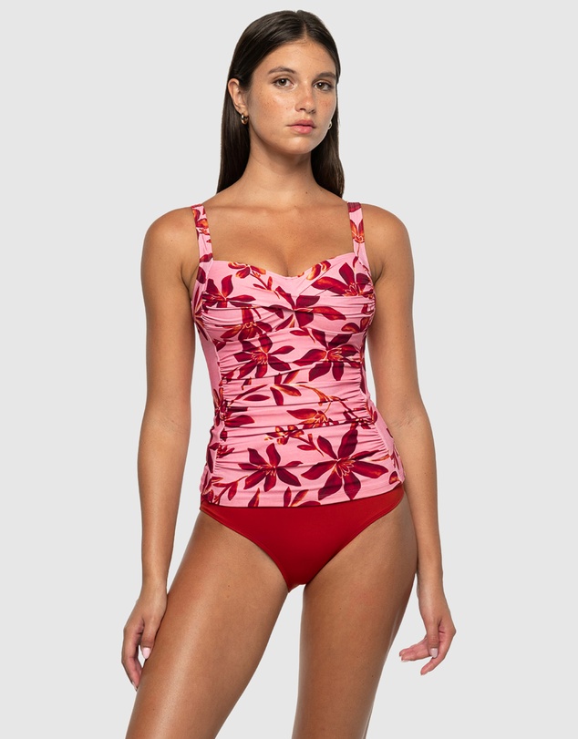 Nip Tuck Swim - Solstice Joanne Multifit Ruched Front Tankini Top