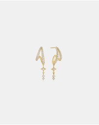 Ania Haie - Ania Haie Gold Star Drop Stud Earrings