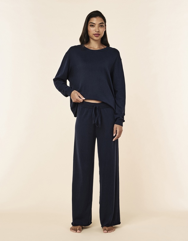 Papinelle - Cotton Cashmere Fine Knit Full Length Pant