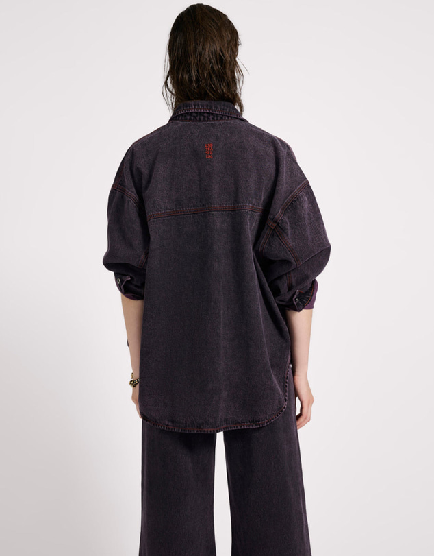 ONE TEASPOON - Daria Denim Shacket - Black Pink