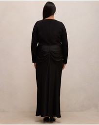 Forever New Curve - Briella Curve Boat Neck Draped Maxi Dress