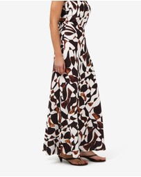 Forcast - Hazel Printed A-line Skirt