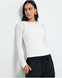AERE - Tara Layered Jersey Top
